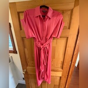 Steve Madden Vibrant Pink Long Sleeve Dress